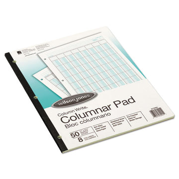 Wilson Jones® Accounting Pad, (8) 6-unit Columns, 8.5 X 11, Light Green, 50-sheet Pad freeshipping - TVN Wholesale
